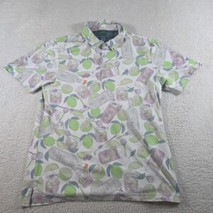 William Murray Golf Polo Shirt Mens Medium Tito's Vodka Golf AOP Short Sleeve